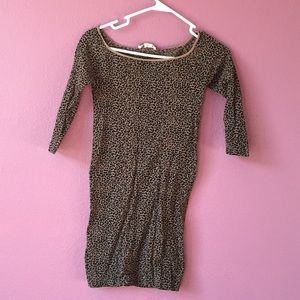 Body Con Leopard Print Dress